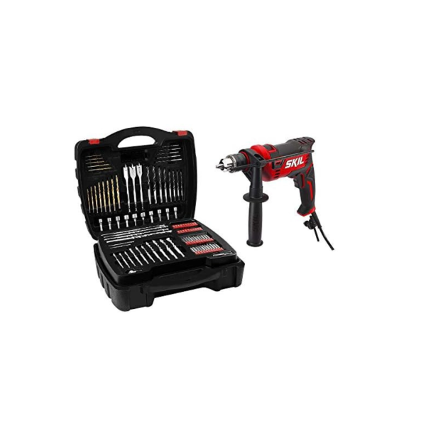 Skil 7.5 Amp 1 2-in Corded Hammer Drill with 100pcs Drill Bit Set For Discount