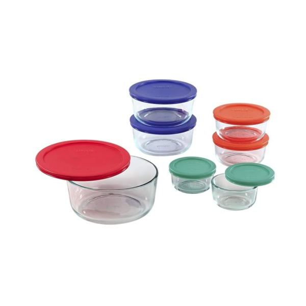 Pyrex Simply Store 14-Pc Glass Food Storage Container Set with Lids Fashion