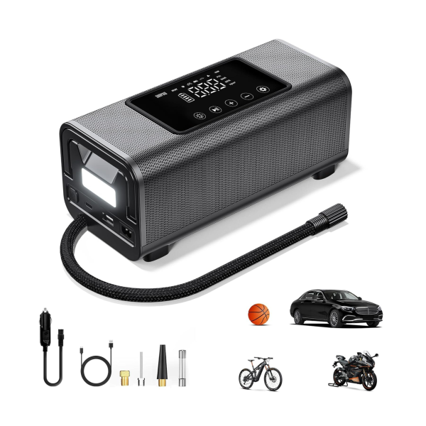 Sunpow 150PSI DC12V Cordless Tire Inflator Portable Air Compressor Supply