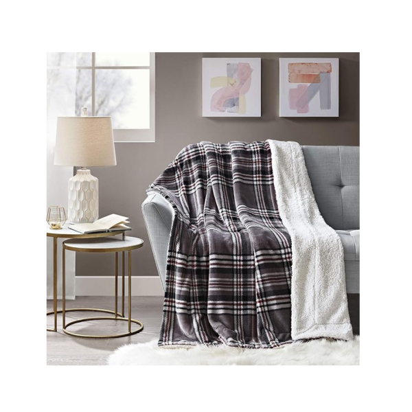 50  x 60  Comfort Spaces Sherpa Reversible Throw Blanket Online Sale