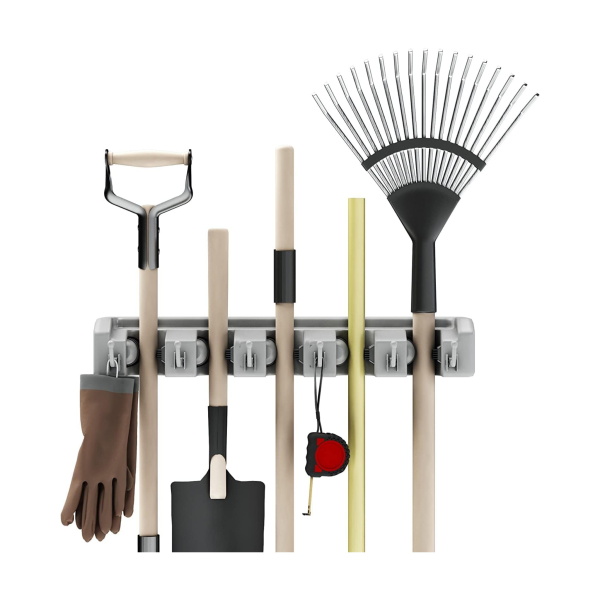 2-Pack Stalwart 5-Slots & 6 Hooks Wall Mount Garden Tool Organizer Supply