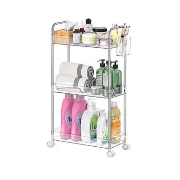 3 Tier Acrylic Utility Rolling Storage Cart Fashion
