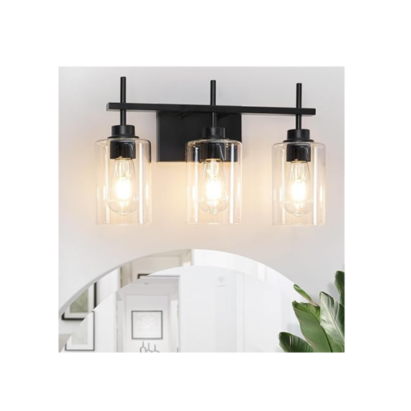 Modern 3-Light Fixture for Bathroom For Sale