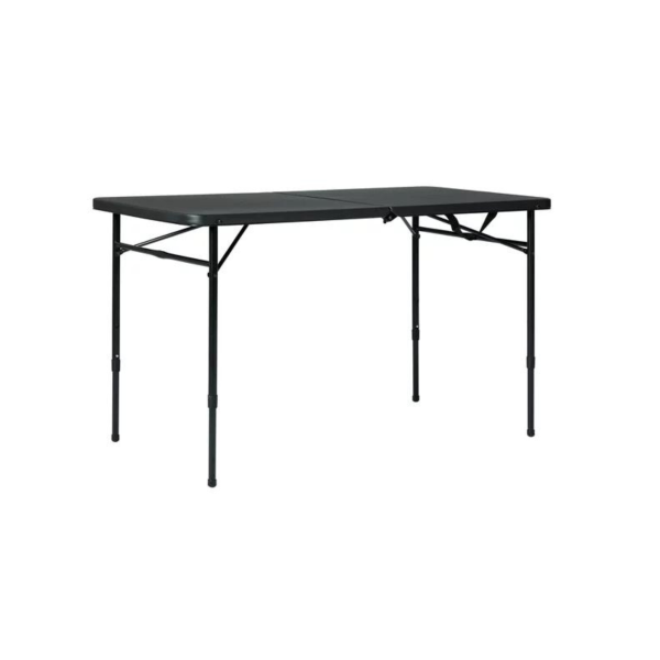 Mainstays 4ft Fold-in-Half Adjustable Folding Table (Rich Black) For Discount