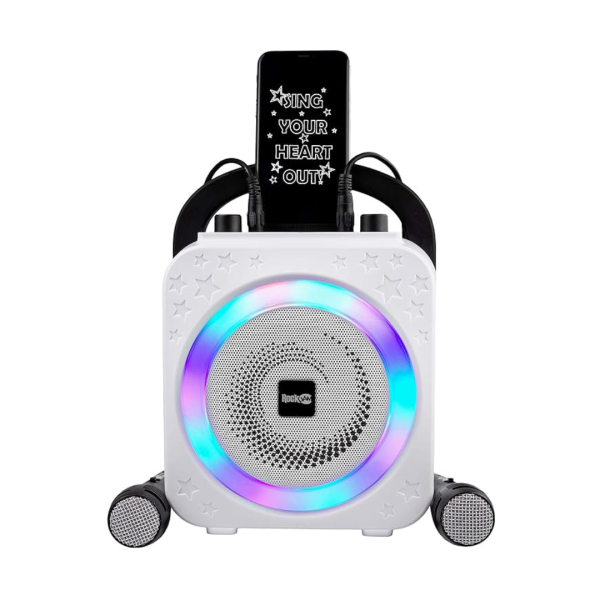 RockJam 10 Watt Rechargeable Bluetooth Karaoke Machine with Two Mics For Cheap