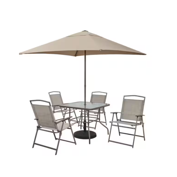StyleWell Amberview 6-Piece Steel Square Outdoor Dining Set Sale