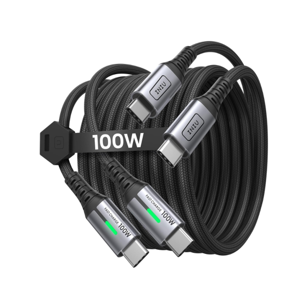 2-Pack Iniu 100W Pd 5A Qc 4.0 Fast Charging Usb-C to Usb-C Cable (6.6ft) Cheap