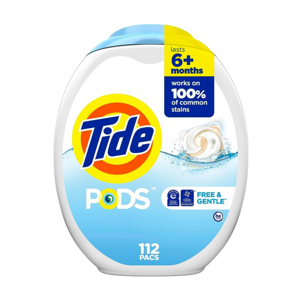112-Count Tide PODS Free and Gentle Laundry Detergent Soap Pacs Online Sale