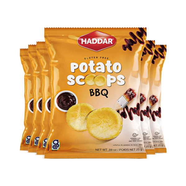 Haddar BBQ Potato Scoops, Kosher for Pesach, 6 Snack Packs on Sale