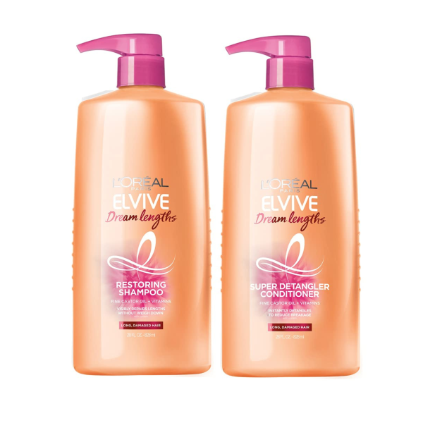 Set Of L’Oreal Paris Elvive Dream Lengths Shampoo And Conditioner 28oz Bottles Kit Online now