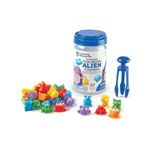 37-Piece Learning Resources Grab & Sort Fine Motor Alien Counters Fashion