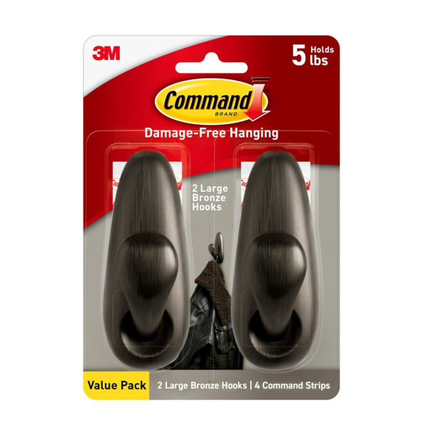 Set Of 2 Command Forever Classic Large Metal Wall Hooks Sale