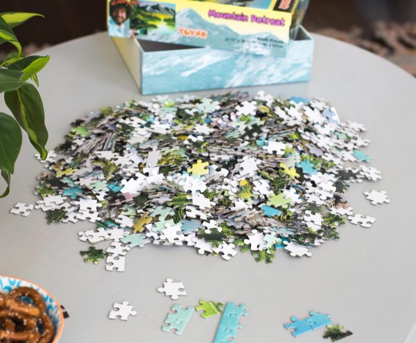 Bob Ross Mountain Retreat Nature Puzzle | 1000 Piece Jigsaw Puzzle For Sale - Image 3