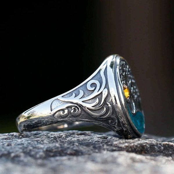 2023 NEW FASHION New 316L Stainless Steel Viking Yggdrasi Ring Amulet Celtic Knot Ring For Man Dropshipping free shipping Hot on Sale - Image 4
